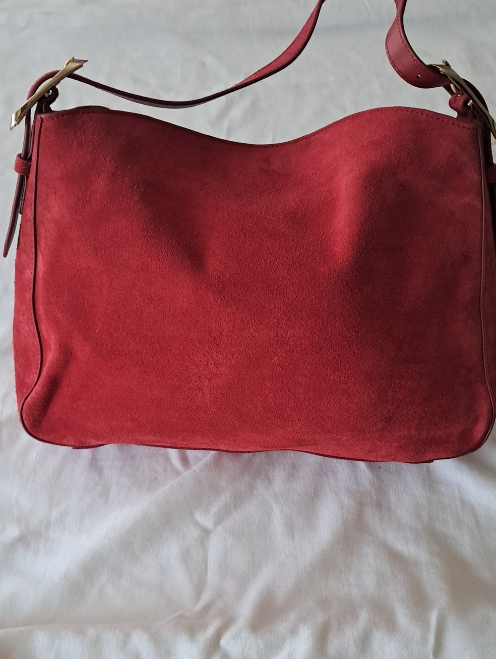 J. Crew Red Suede Shoulder Bag - Picture 2 of 16